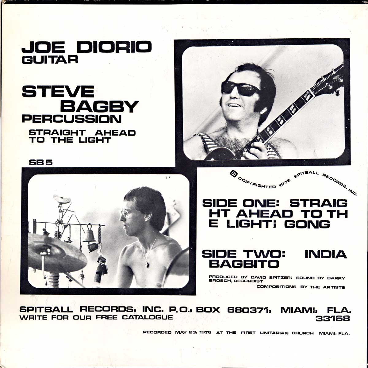 Joe Diorio, Steve Bagby - Straight Ahead To The Light - Back cover